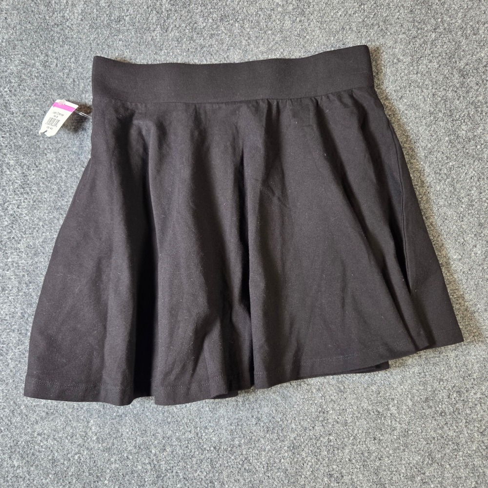 Nordstrom Skater Skirt Girls XL 14/16 Black Organic Cotton Stretch NWT Skort